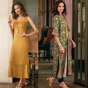 Soft Surroundings Crochet Dress & Tarijii Topper